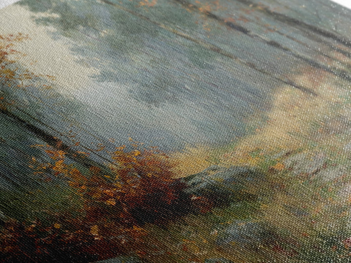 Autumn Forest Path Canvas Print, Landscape Art, Digital Print, Living Room Decor, Fine Art, Horizon, Living Room Wall Art, LAN-2x1-53