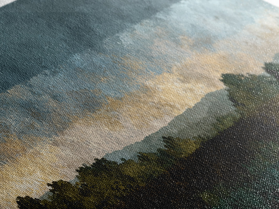Old Country Road Canvas Print, Landscape Art, Printable Wall Art, Living Room Decor, Oil Painting, Horizon, Horizontal Wall Art, LAN-2x1-64