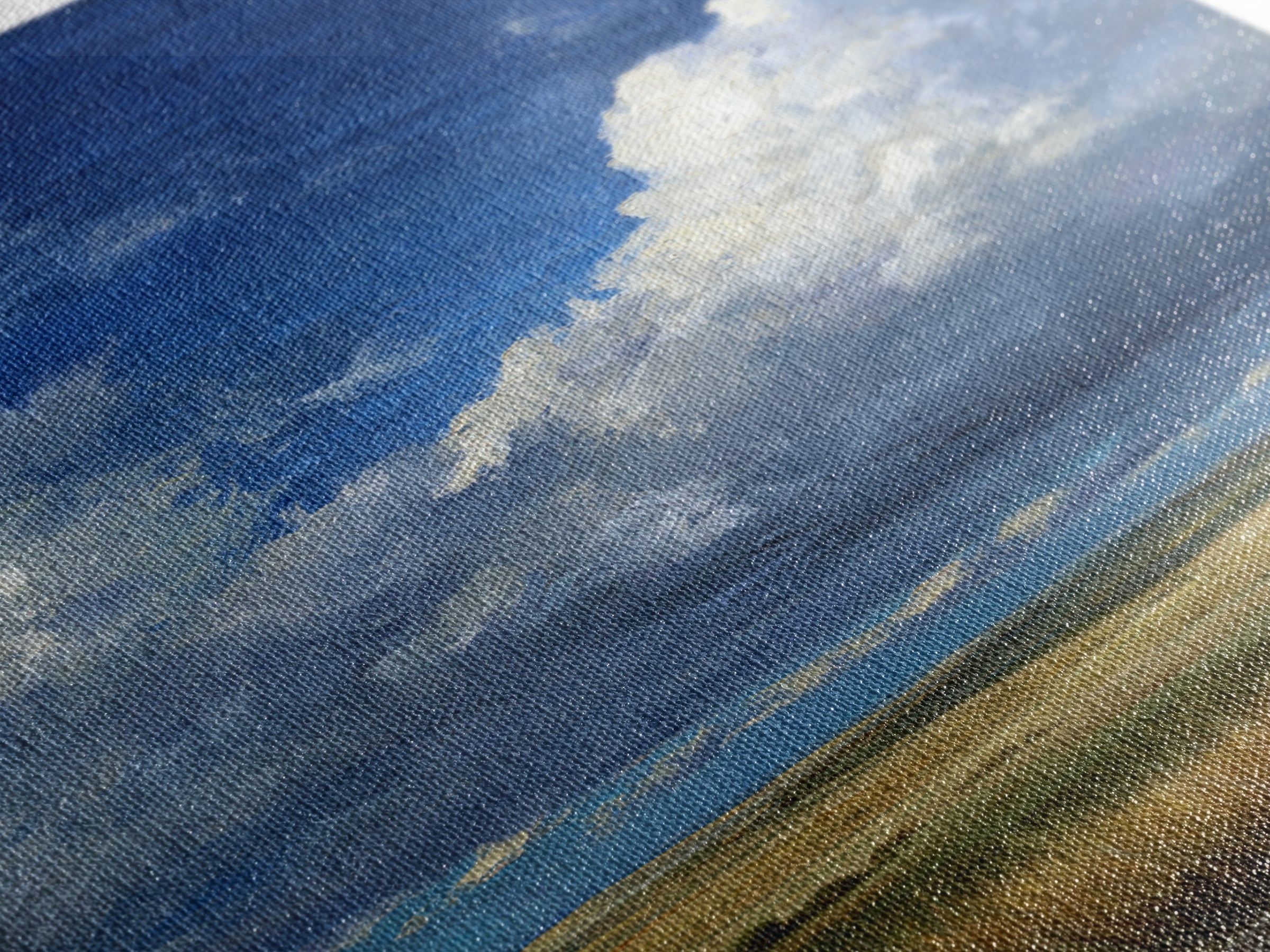 Storm Clouds over an Open Prairie Framed Canvas Print, Landscape Art, Digital Print, Living Room Decor, Fine Art, Horizon, LAN-2x3-59