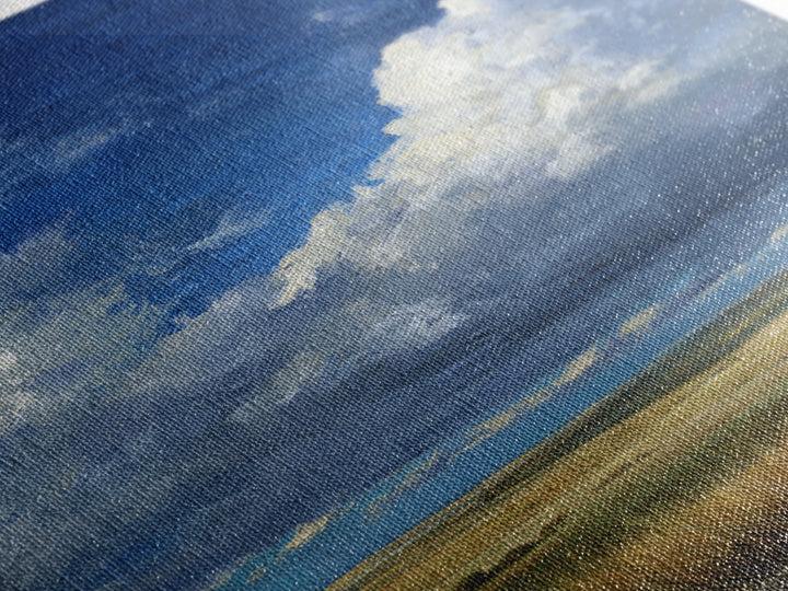 Storm Clouds over an Open Prairie Framed Canvas Print, Landscape Art, Digital Print, Living Room Decor, Fine Art, Horizon, LAN-2x3-59