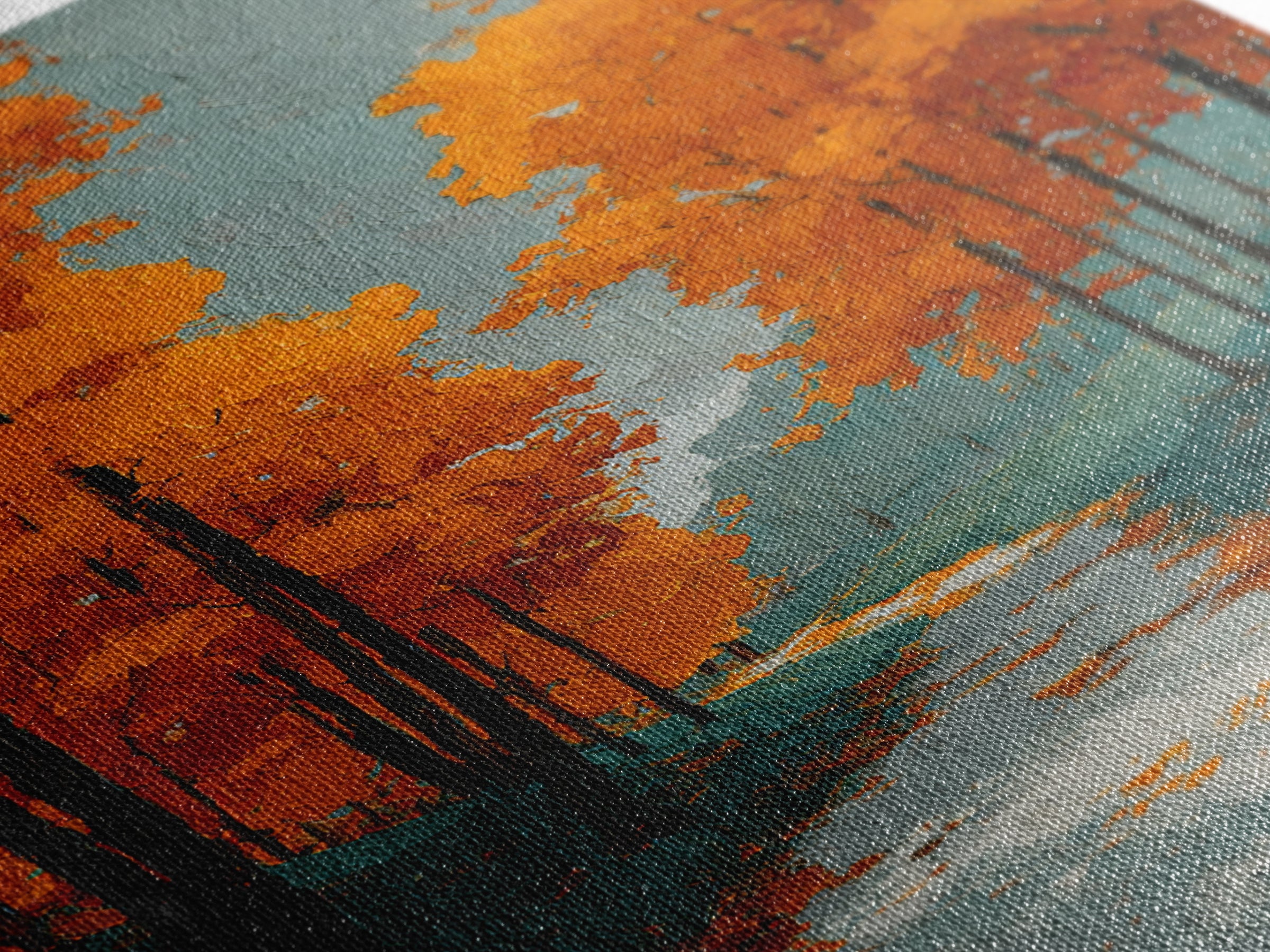 Autumn Forest Path Canvas Print, Landscape Art, Living Room Decor, Oil Painting, Horizon, Modern Art, Gallery Decor, LAN-2x3-65