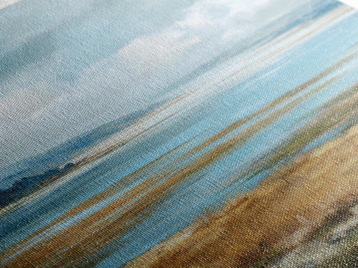 Fjord Landscape with Icy Blue Water Canvas Print, Landscape Art, Floral Wall Art, Living Room Decor, Fine Art, Horizon, LAN-2x3-95