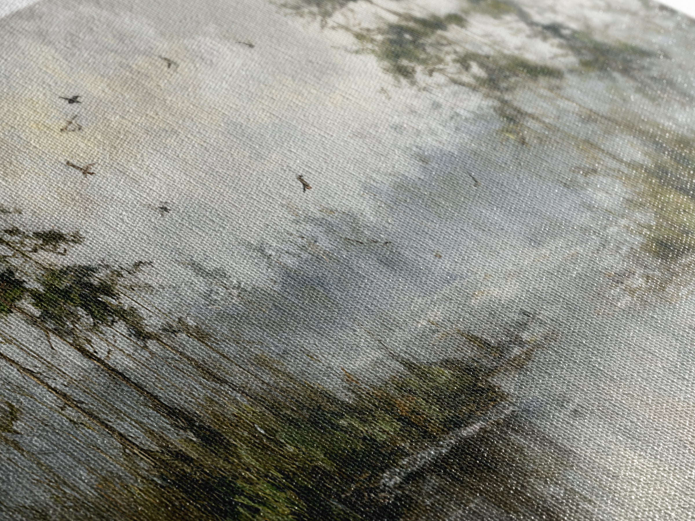 Misty Cypress Swamp Canvas Print, Landscape Art, Boho Decor, Living Room Decor, Fine Art, Horizon, Art Prints, Digital Art, LAN-3x1-62