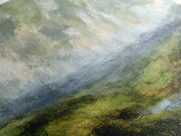 Rolling Green Hills Canvas Print, Landscape Art, Wall Art, Living Room Decor, Fine Art, Horizon, Framed Wall Art, Abstract Art, LAN-3x1-70
