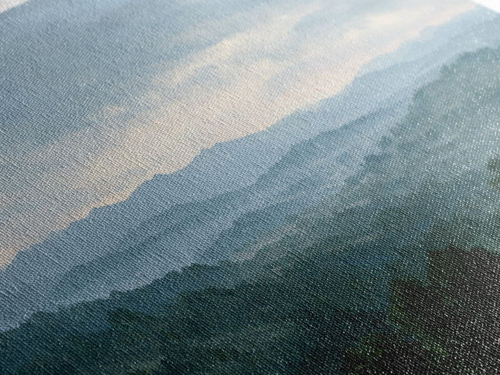 Rolling Green Hills Framed Canvas Print, Landscape Art, Living Room Decor, Oil Painting, Horizon, Modern Art, Gallery Decor, LAN-3x2-10