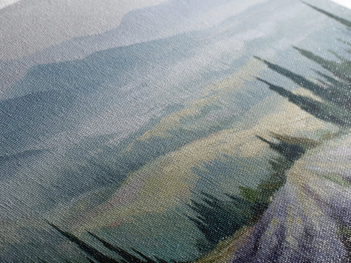 Lavender Field Leading to Distant Hills Canvas Print, Landscape Art, Abstract Wall Art, Living Room Decor, Fine Art, Horizon, LAN-3x2-38