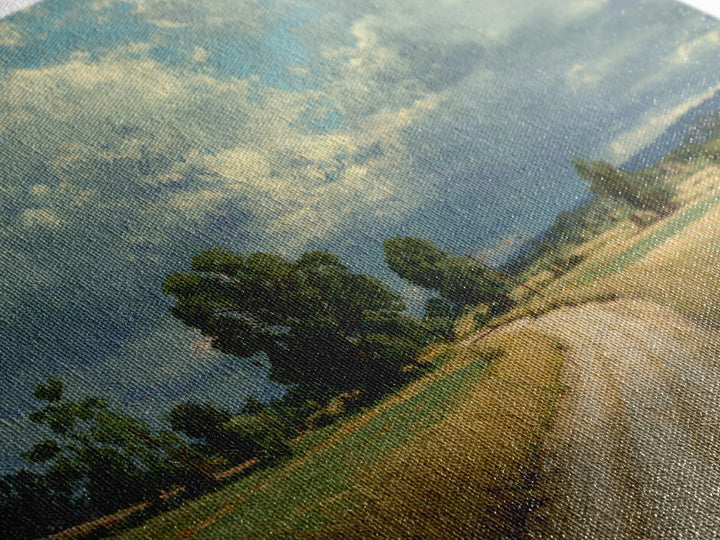 Old Country Road Framed Canvas Print, Landscape Art, Art Prints, Living Room Decor, Fine Art, Horizon, Abstract Wall Art, LAN-3x2-96
