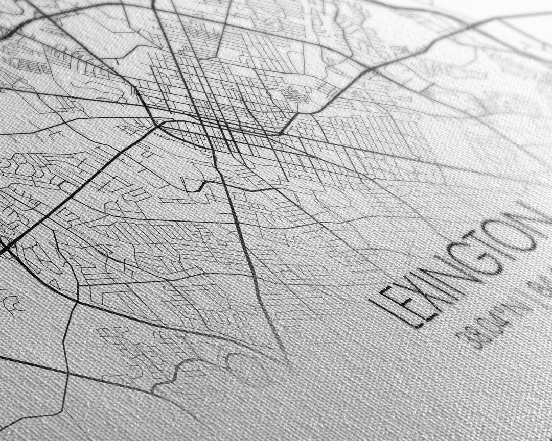 Lexington City Map, Kentucky Map, Map Art, Modern Art, Wall Art, Canvas Art, Dorm Room Decor, Country Wall Art, Housewarming Gift, Prints