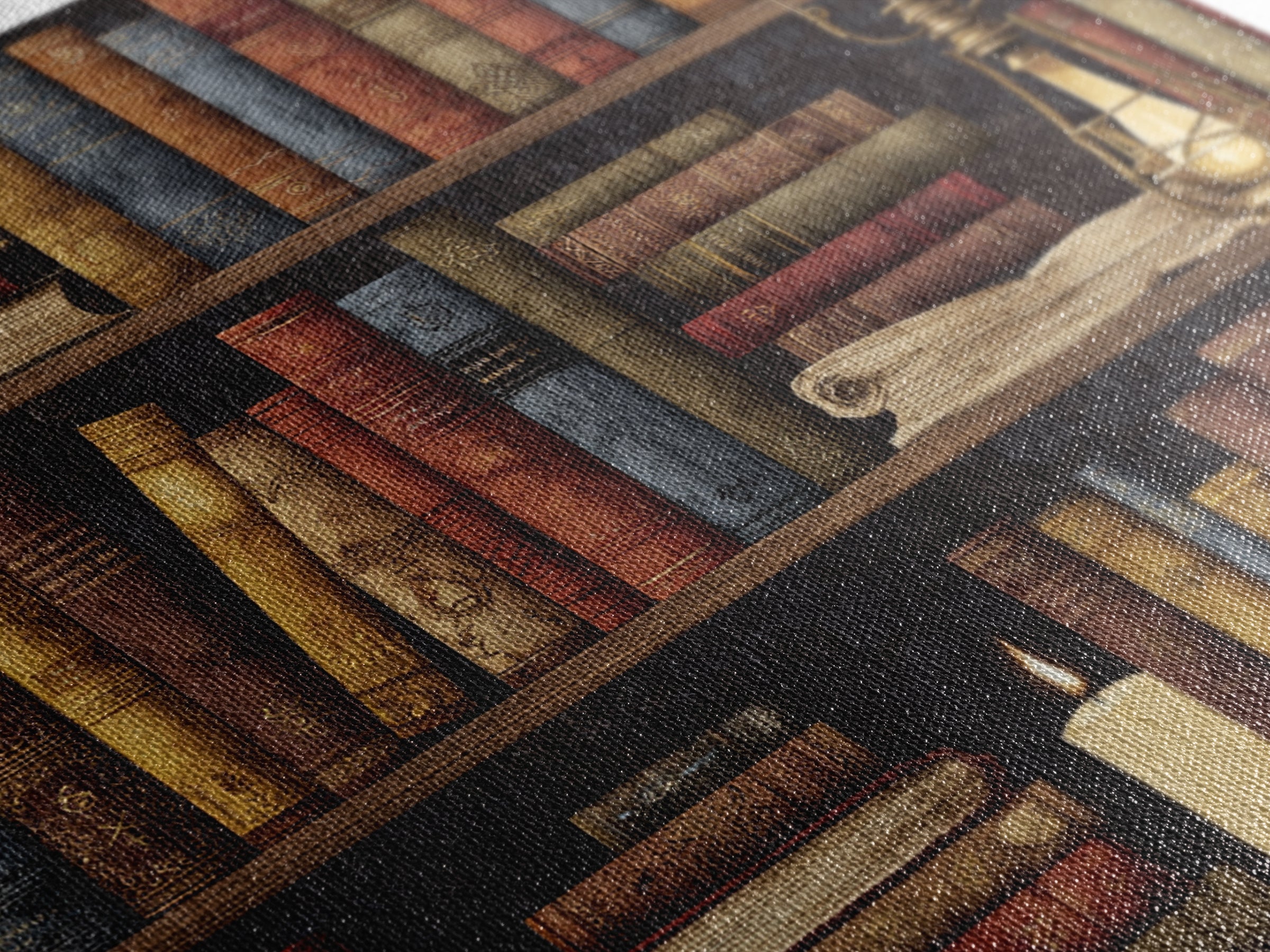 Library Shelf Pattern Canvas Print, Library Art, Gallery Decor, Library Decor, Fine Art, Archive, Wall Art, Home Decor, LIB-1x1-59