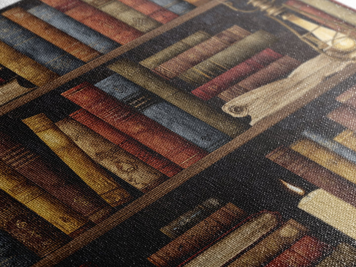 Library Shelf Pattern Canvas Print, Library Art, Gallery Decor, Library Decor, Fine Art, Archive, Wall Art, Home Decor, LIB-1x1-59
