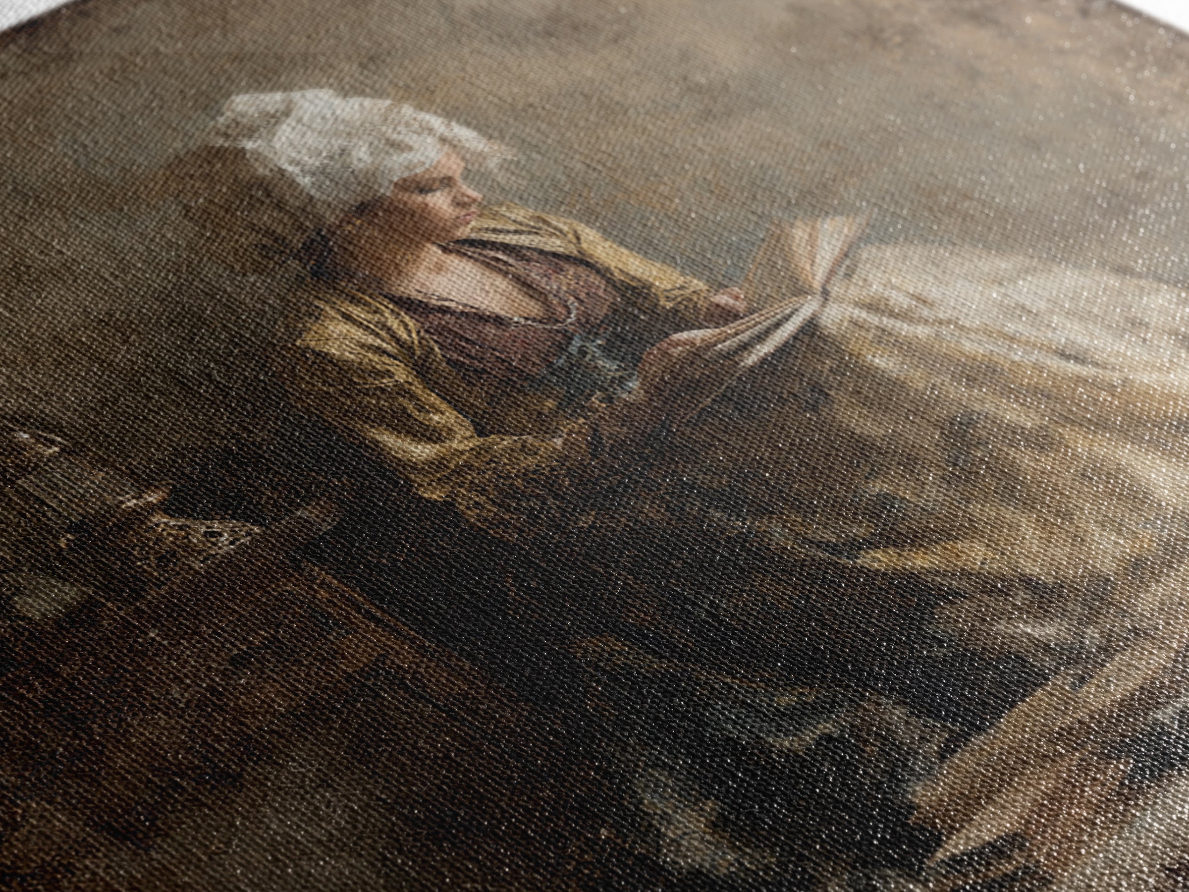 Renaissance Reading Figure Framed Canvas Print, Library Art, Gothic Wall Decor, Library Decor, Fine Art, Archive, LIB-1x1-71