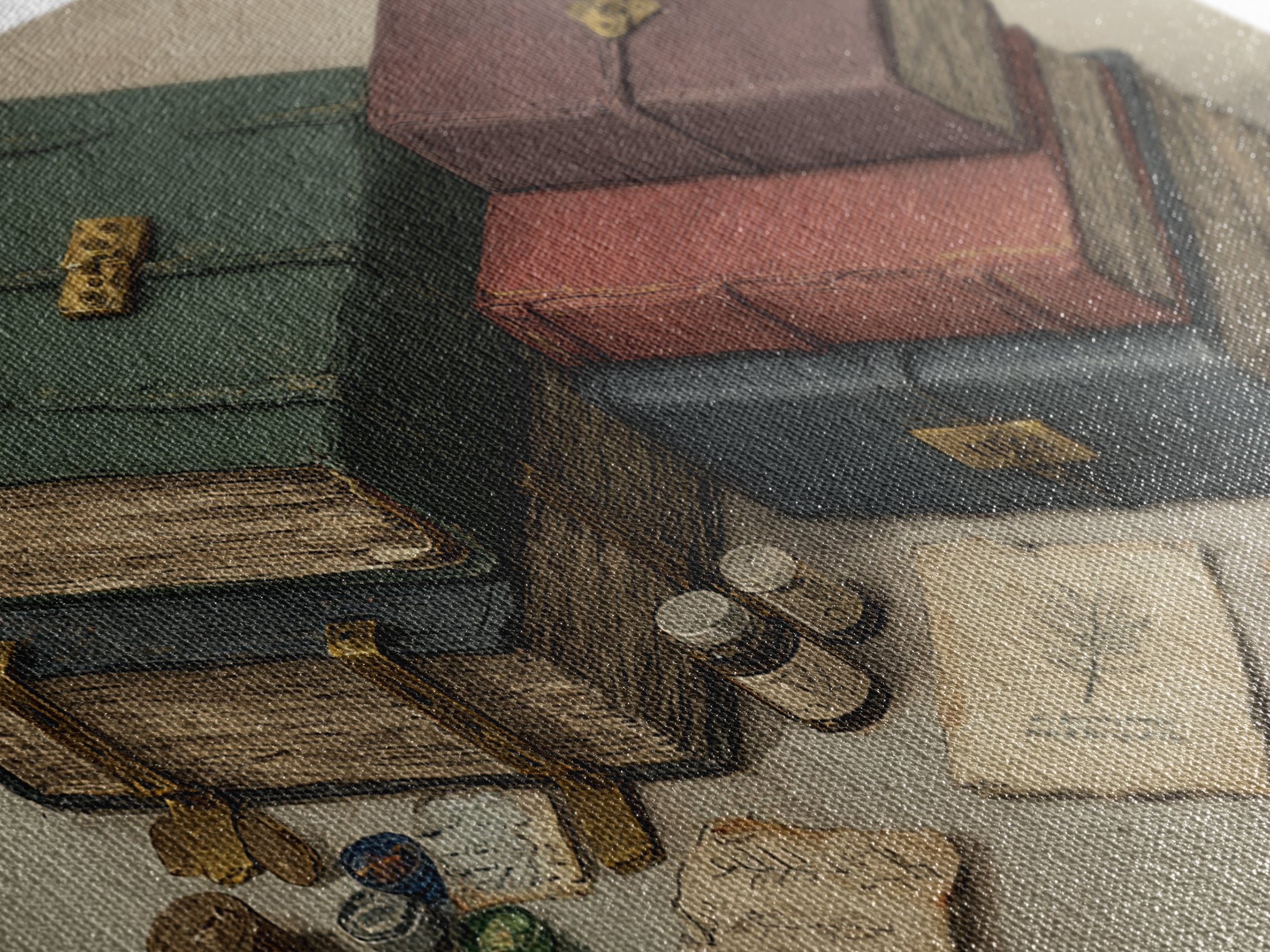 Ancient Book with Brass Clasps Canvas Print, Library Art, Living Room Decor, Library Decor, Fine Art, Archive, Whimsical Art, LIB-2x1-57
