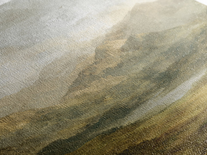 Classic Mountain Panorama for Cozy Interiors Canvas Print, Living Room Art, Abstract Art, Living Room Decor, Living, Boho Decor, LIR-1x1-16