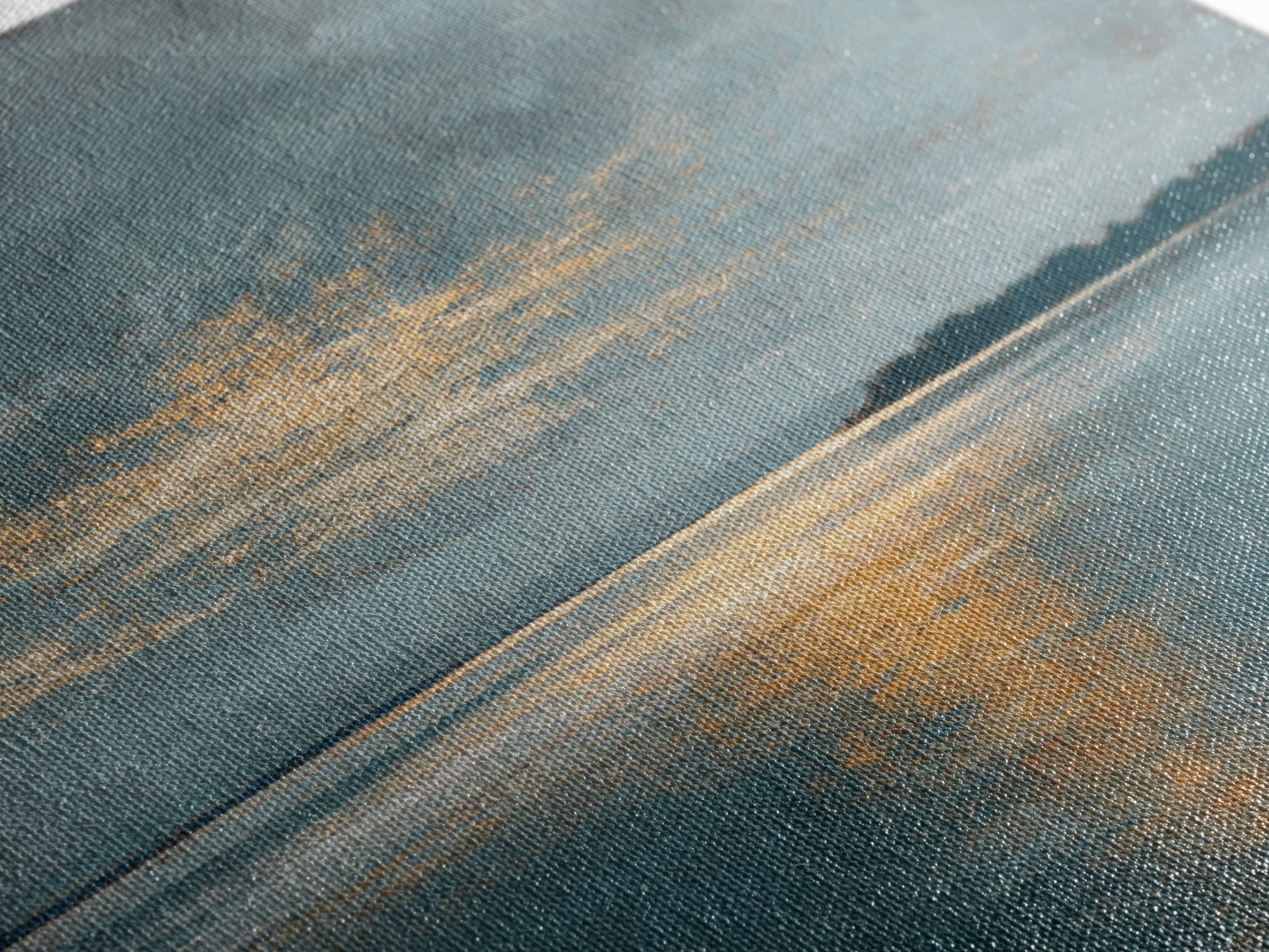 Modern Landscape with Expansive Calm Sky Canvas Print, Living Room Art, Wall Decor, Living Room Decor, Oil Painting, Living, LIR-1x1-99