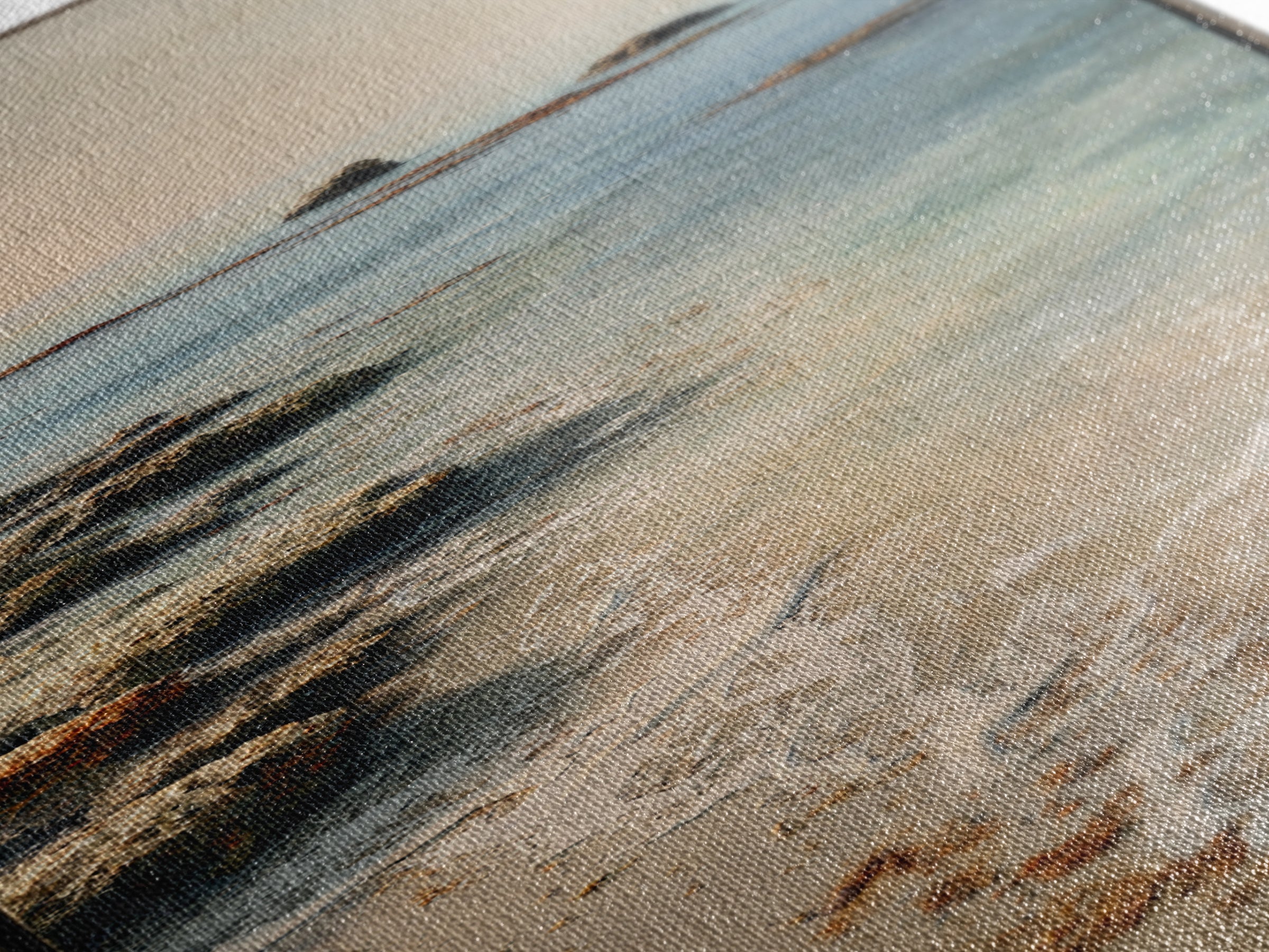 Moody Seascape for Dramatic Focal Point Canvas Print, Living Room Art, Neutral Decor, Living Room Decor, Fine Art, Living, LIR-1x3-18