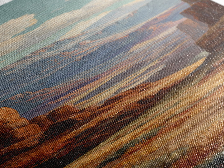 Earthy Desert Landscape Framed Canvas Print, Living Room Art, Wall Decor, Living Room Decor, Oil Painting, Living, Abstract Art, LIR-1x3-24
