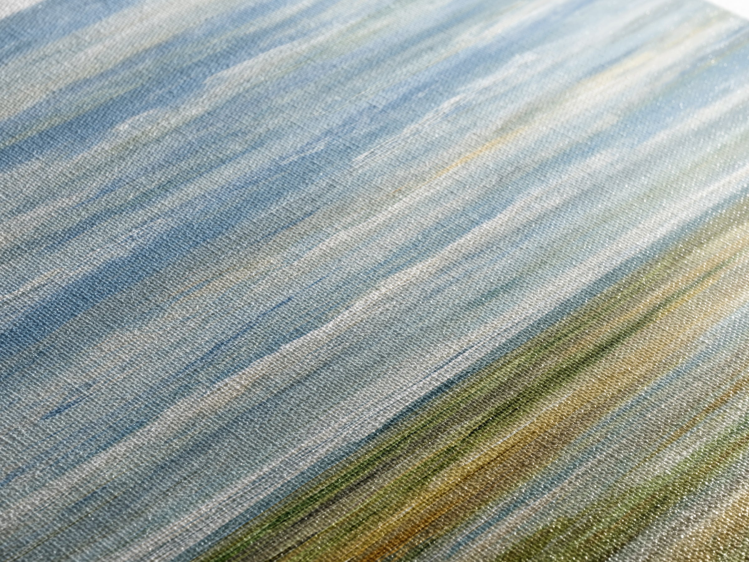 Quiet Meadow Landscape Canvas Print, Living Room Art, Living Room Decor, Watercolor Art, Living, Abstract Wall Art, LIR-1x3-35