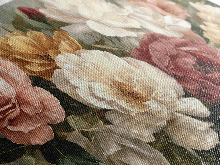 Botanical Vase Painting Canvas Print, Living Room Art, Textured Painting, Living Room Decor, Fine Art, Living, LIR-2x1-22