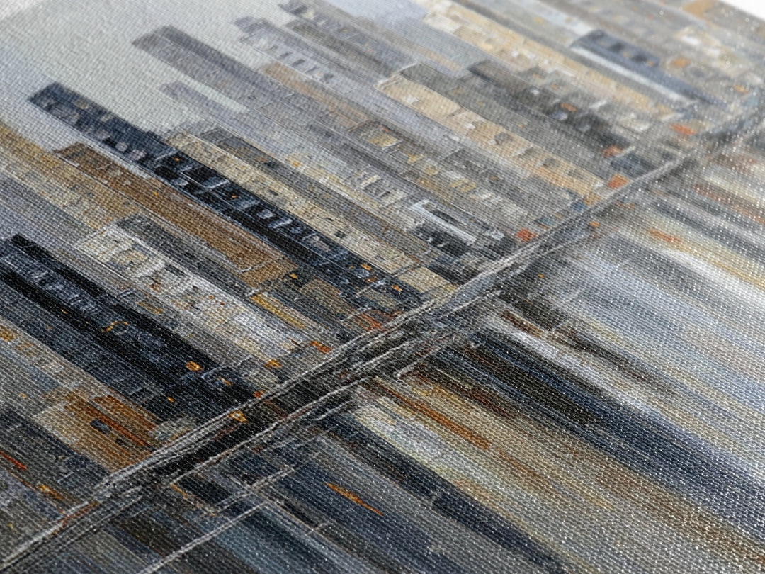 Modern City Skyline Canvas Print, Living Room Art, Home Decor, Living Room Decor, Abstract Art, Living, Large Wall Art, LIR-2x1-66