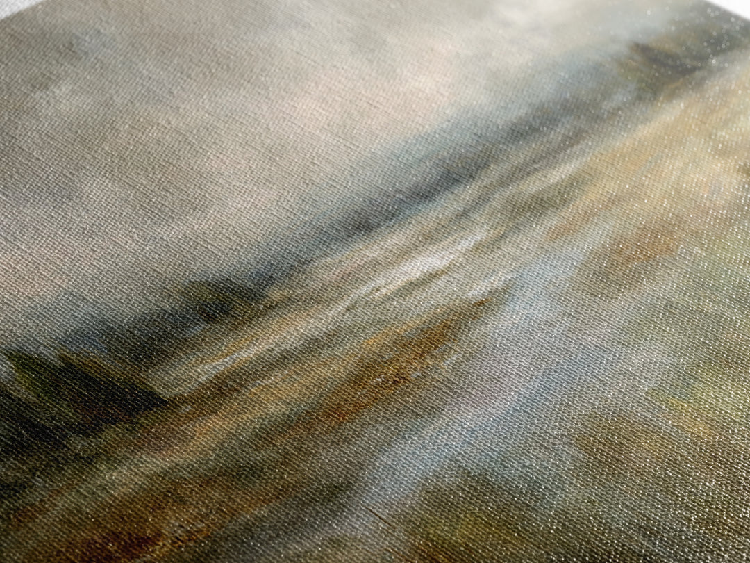 Quiet Meadow Landscape Framed Canvas Print, Living Room Art, Contemporary Art, Living Room Decor, Living, Oil Painting, LIR-3x1-63