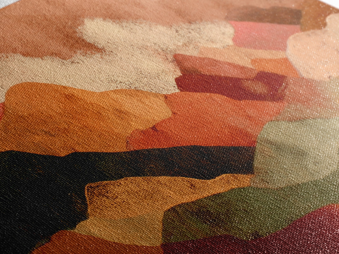 Earthy Desert Landscape Canvas Print, Living Room Art, Wall Decor, Living Room Decor, Oil Painting, Living, Abstract Art, LIR-3x1-76