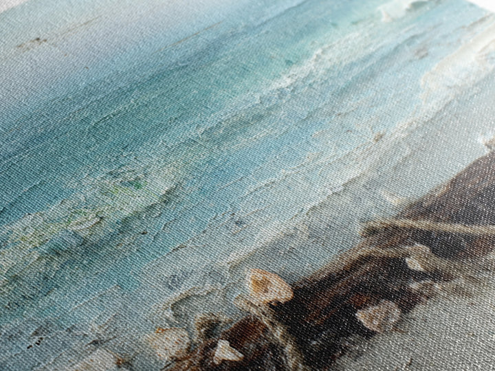 Moody Seascape for Dramatic Focal Point Framed Canvas Print, Living Room Art, Apartment Decor, Living Room Decor, Living, LIR-3x2-10