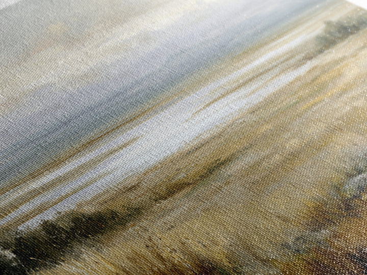 Modern Landscape with Expansive Calm Sky Framed Canvas Print, Living Room Art, Art Nouveau, Living Room Decor, Fine Art, Living, LIR-3x2-55