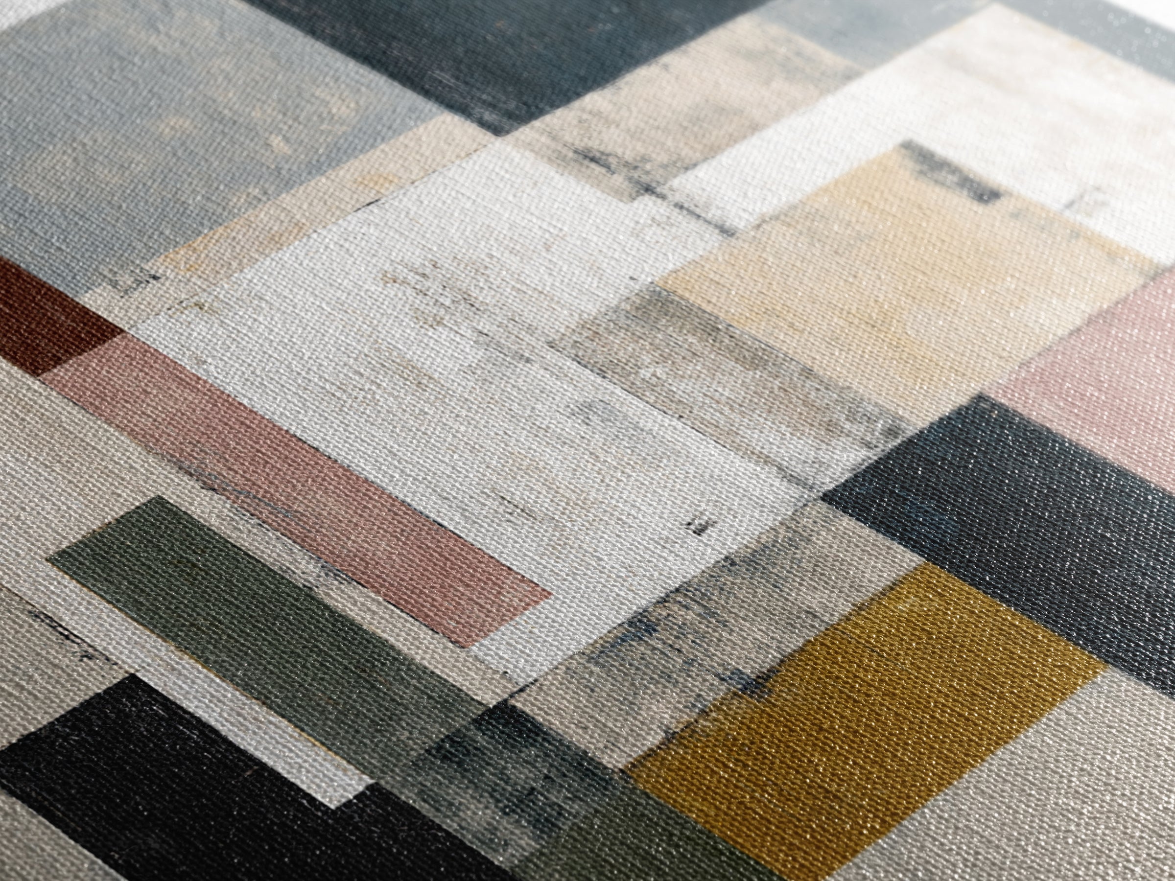 Mid Century Geometric Artwork Canvas Print, Living Room Art, Art, Living Room Decor, Living, Art Nouveau, Abstract Art, LIR-3x2-84