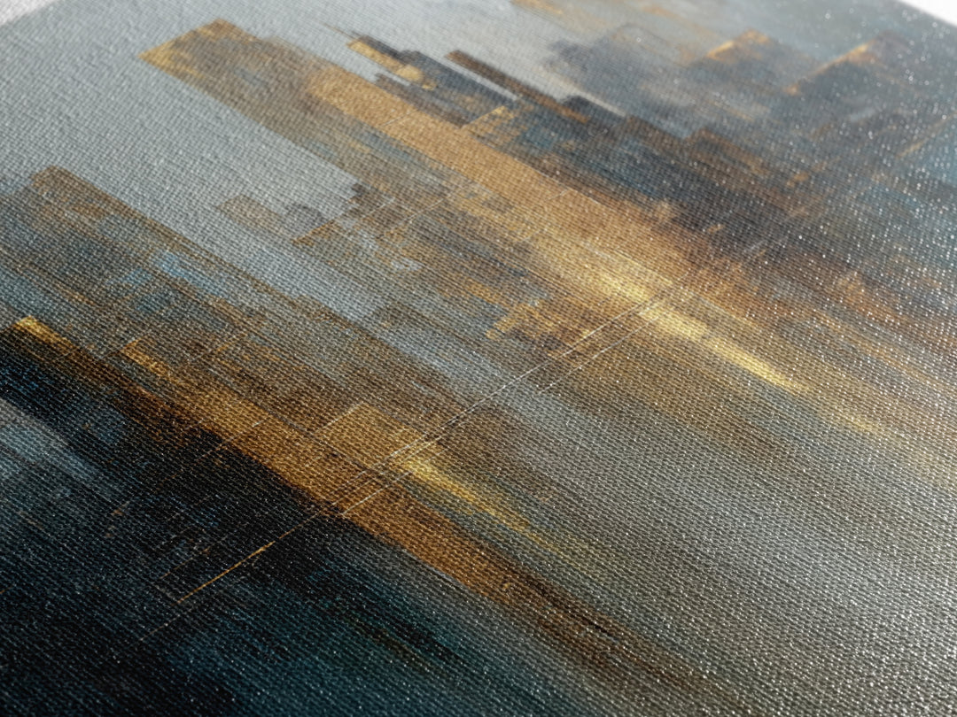 Quiet City Skyline Canvas Print, Law Office Art, Office Wall Art, Office Decor, Abstract Art, Counsel, Butterfly Art, LOA-1x1-36