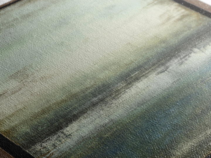 Deep Green and Walnut Toned Abstract Canvas Print, Law Office Art, Digital Prints, Office Decor, Counsel, Gifts for Lawyers, LOA-1x3-33