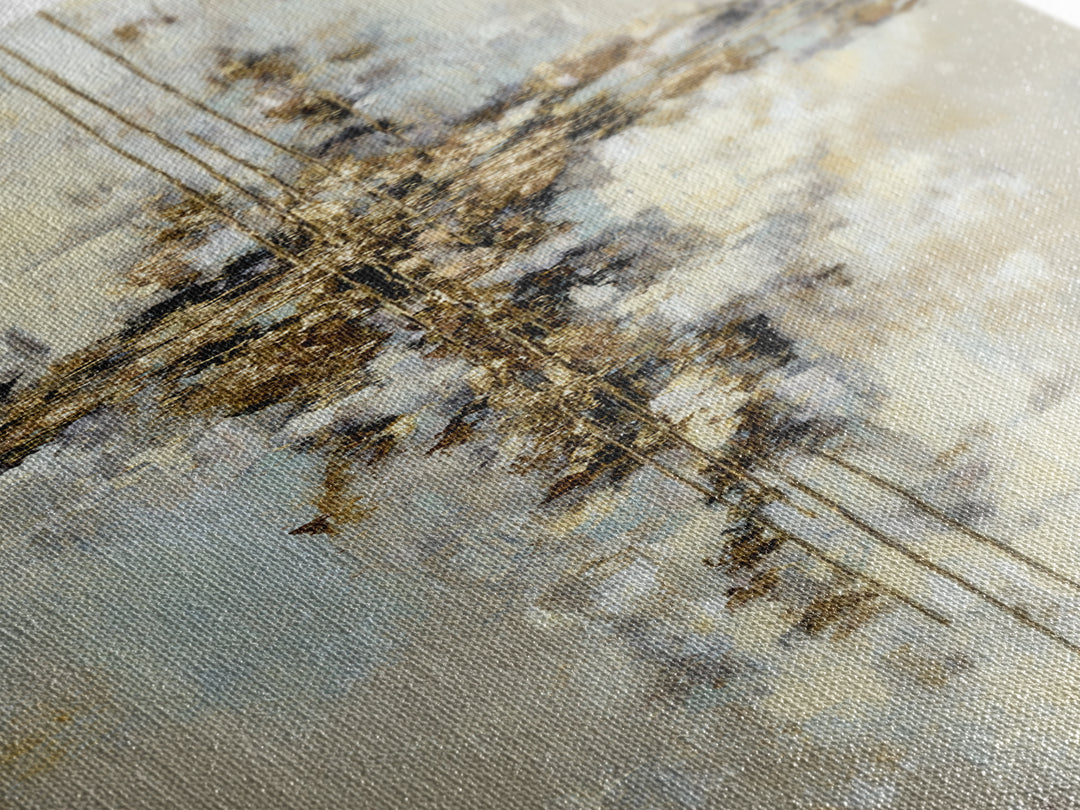 Gold Thread Knot Symbolizing Resolution Framed Canvas Print, Law Office Art, Butterfly Print, Office Decor, Oil Painting, LOA-1x3-54