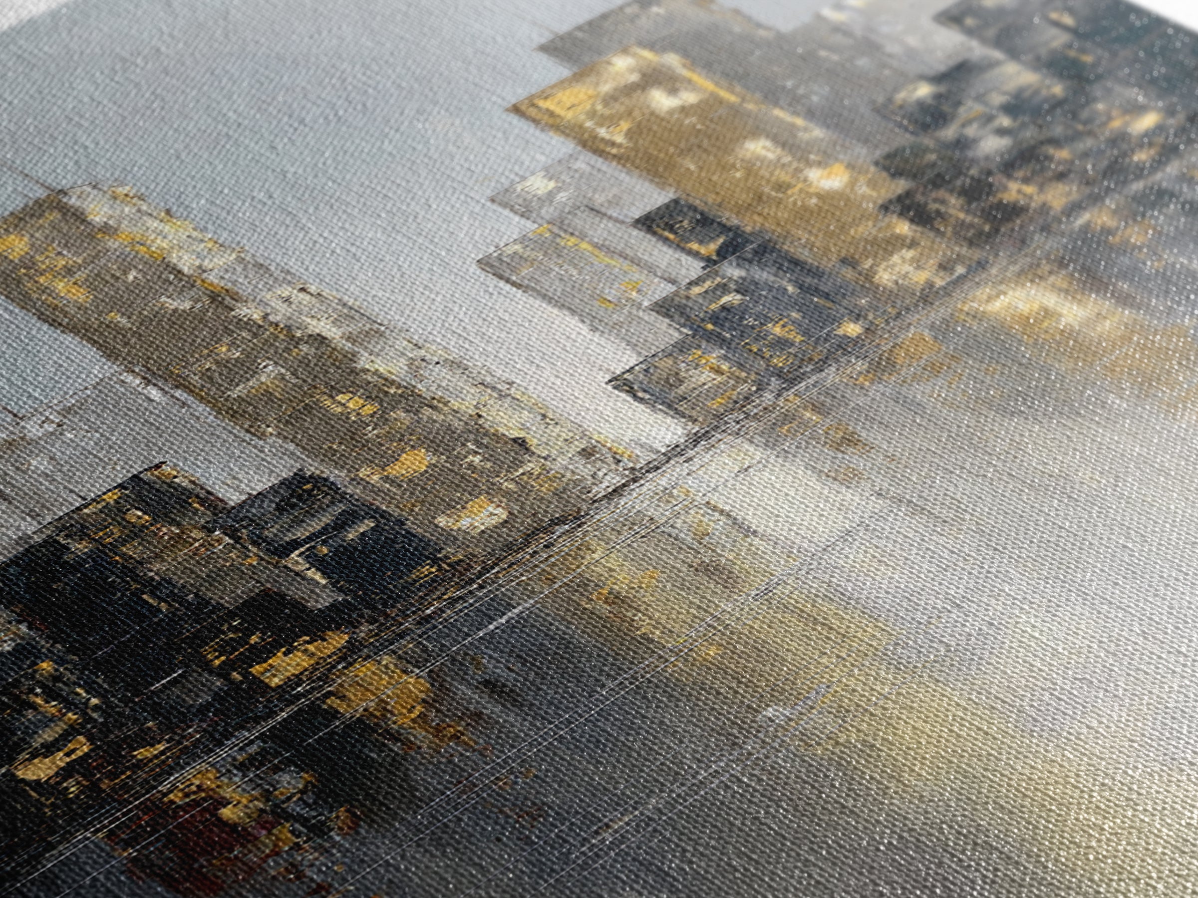 Quiet City Skyline Canvas Print, Law Office Art, Decor, Office Decor, Abstract Art, Counsel, Bookish Wall Art, LOA-1x3-72