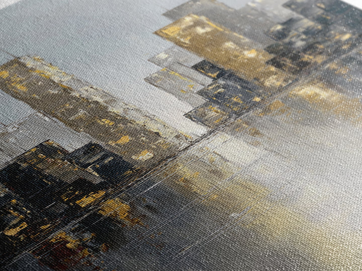 Quiet City Skyline Canvas Print, Law Office Art, Decor, Office Decor, Abstract Art, Counsel, Bookish Wall Art, LOA-1x3-72