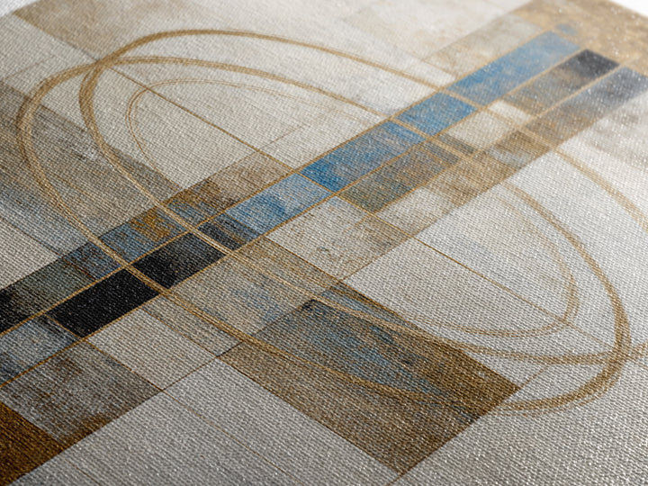 Gold Thread Knot Symbolizing Resolution Framed Canvas Print, Law Office Art, Textured Painting, Office Decor, Fine Art, Counsel, LOA-2x1-86