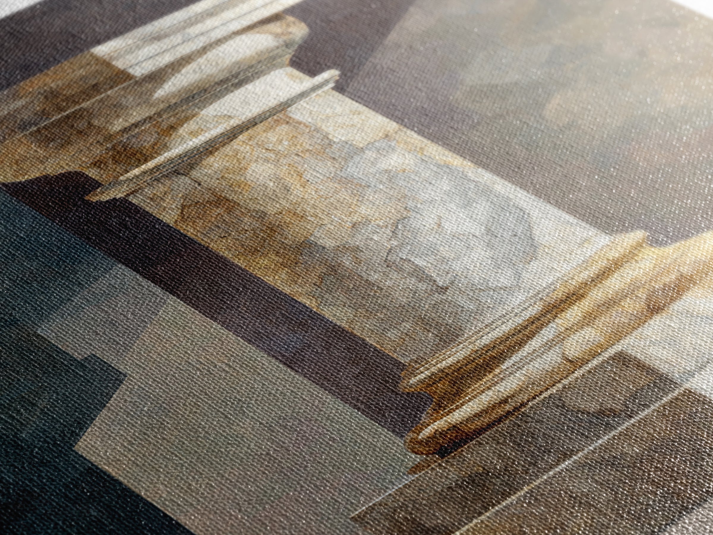 Marble Courthouse Column Study Without Building Scene Canvas Print, Law Office Art, Office Decor, Watercolor Art, Counsel, LOA-2x3-35