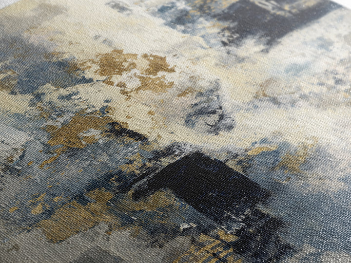 Abstract Navy and Gold Composition for Authority Canvas Print, Law Office Art, Office Wall Decor, Office Decor, Counsel, LOA-2x3-36