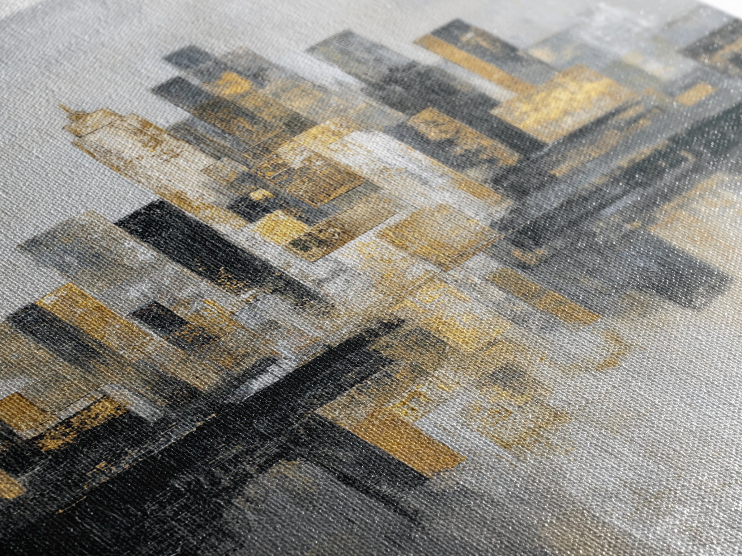 Quiet City Skyline Framed Canvas Print, Law Office Art, Lawyer, Office Decor, Abstract Art, Counsel, Neutral Decor, LOA-2x3-44