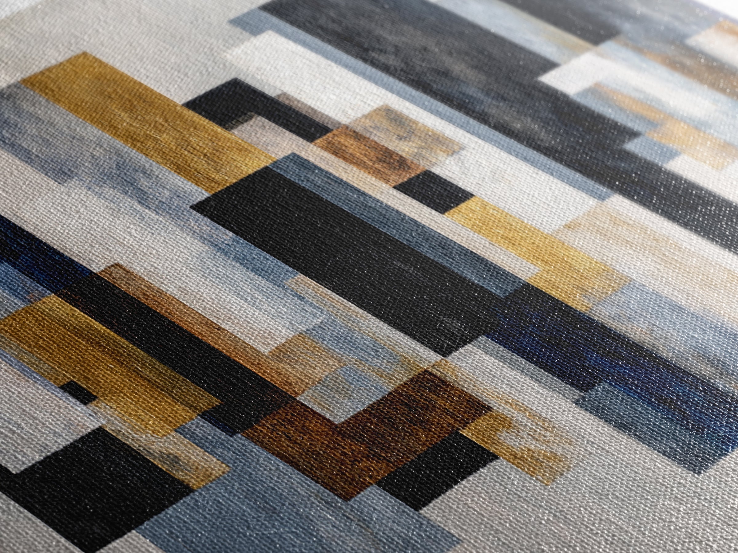 Abstract Navy and Gold Composition for Authority Canvas Print, Law Office Art, Decor, Office Decor, Fine Art, Counsel, LOA-3x1-92