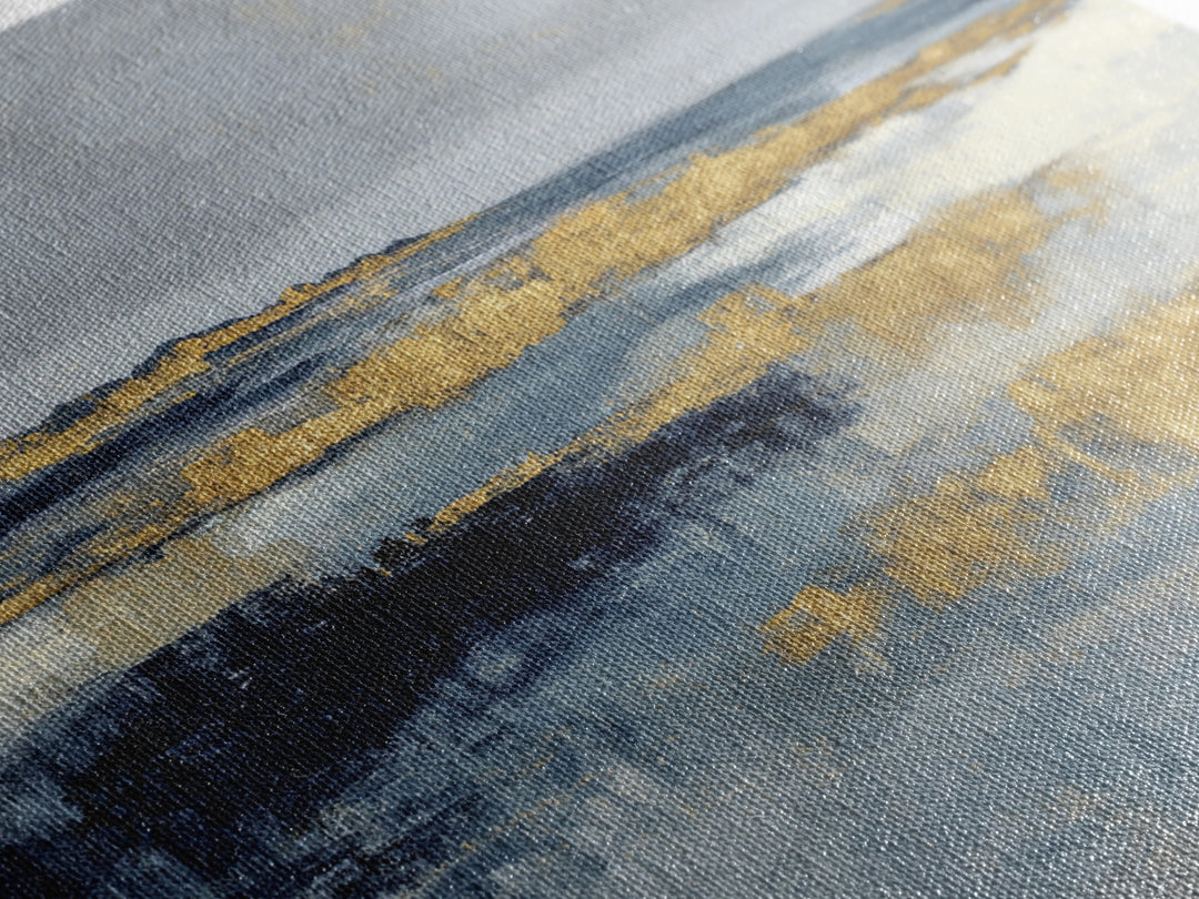 Abstract Navy and Gold Composition for Authority Canvas Print, Law Office Art, Printable Art, Office Decor, Fine Art, Counsel, LOA-3x2-32