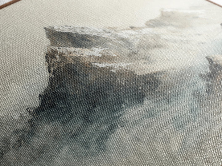 Ink Wash Mountain Symbolizing Stability Canvas Print, Law Office Art, Metal Wall Decor, Office Decor, Fine Art, Counsel, LOA-3x2-48