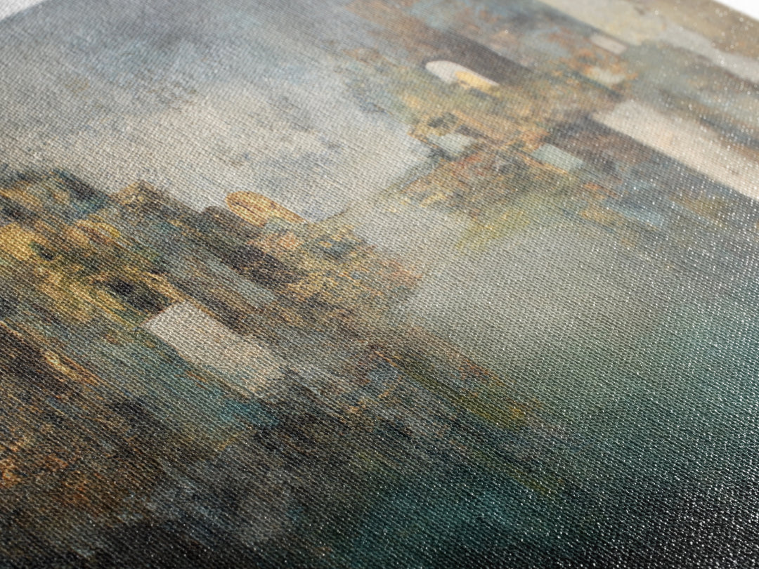 Deep Green and Walnut Toned Abstract Framed Canvas Print, Law Office Art, Butterfly Art, Office Decor, Abstract Art, Counsel, LOA-3x2-97