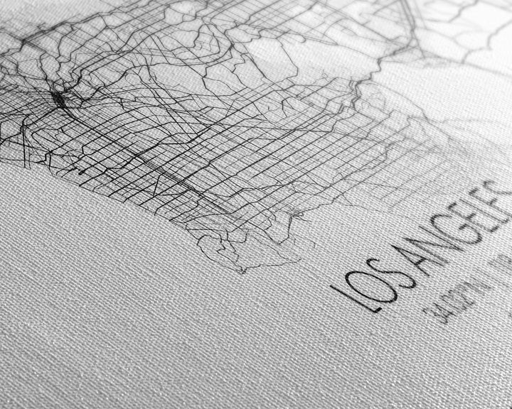 Los Angeles City Map, California Map, Map Art, Modern Art, Wall Art, Canvas Art, Tiny House Décor, Rustic Wall Art, Wanderlust Gift, Prints