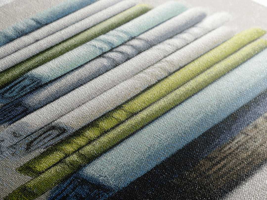 Basket of Folded Towels Canvas Print, Laundry Room Art, Statement Artwork, Living Room Decor, Fine Art, Clean, Digital Art, LRA-1x3-98