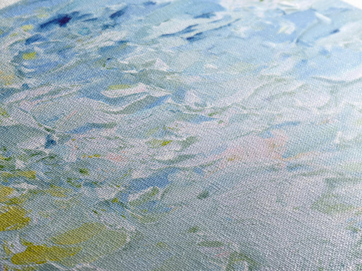 Clean Blue Water Ripple Abstraction Framed Canvas Print, Laundry Room Art, Fine Art Print, Living Room Decor, Abstract Art, LRA-2x1-14