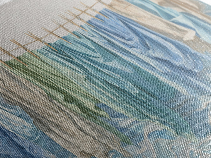 Clean Blue Water Ripple Abstraction Framed Canvas Print, Laundry Room Art, Fine Art Print, Living Room Decor, Abstract Art, LRA-2x1-38
