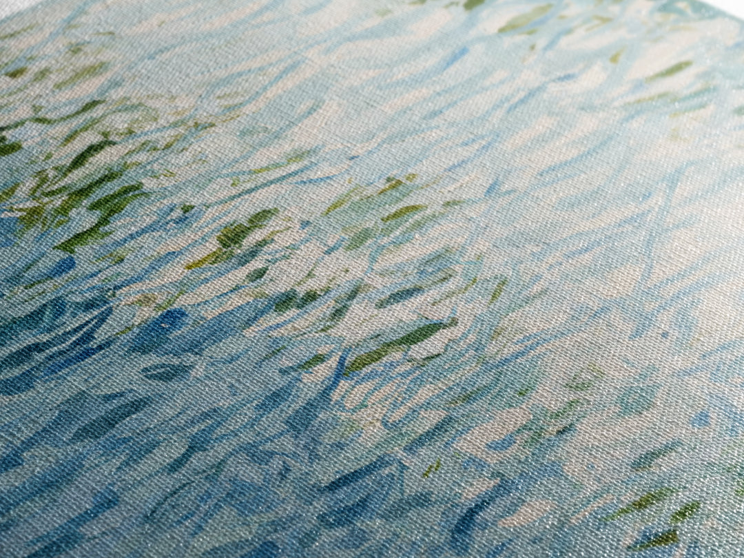 Clean Blue Water Ripple Abstraction Canvas Print, Laundry Room Art, Room Decor, Living Room Decor, Abstract Art, Clean, LRA-2x1-62