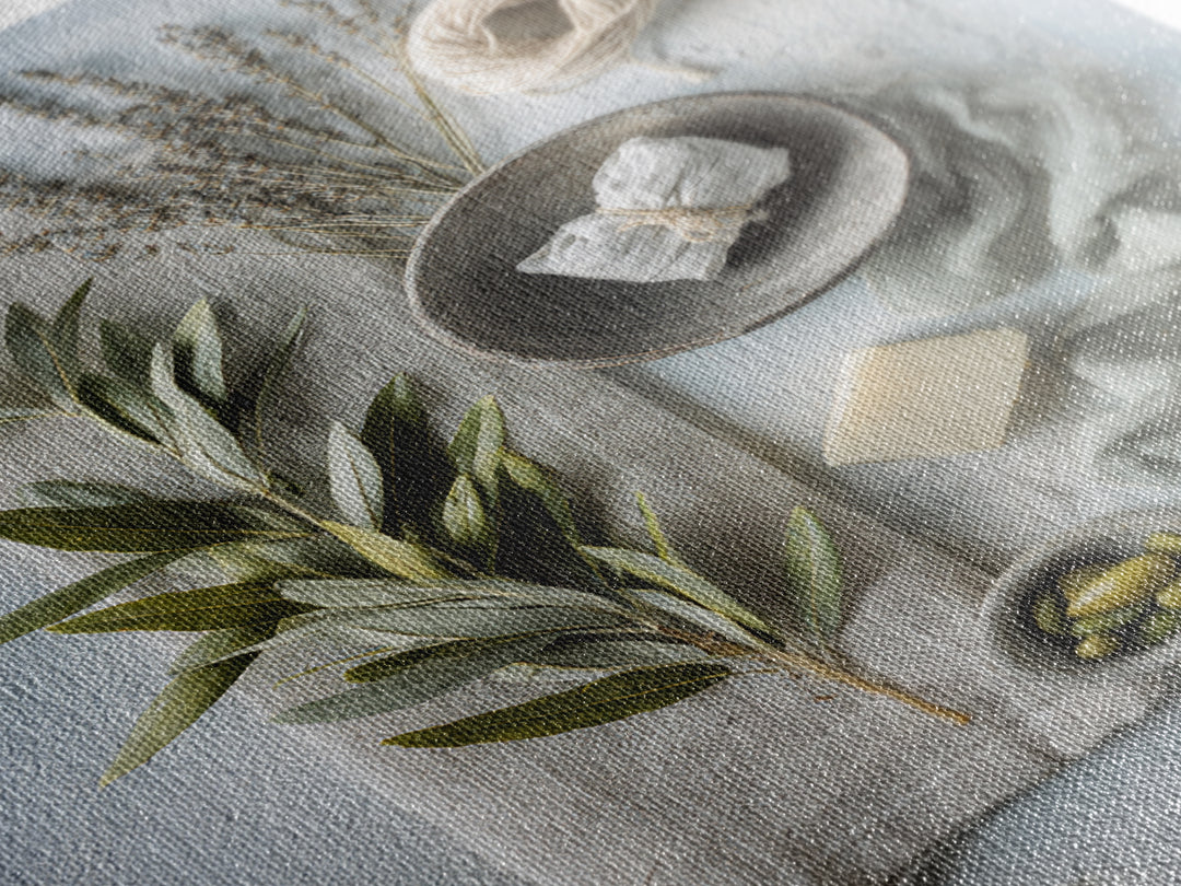 Lavender Sachet and Ribbon Still Life Framed Canvas Print, Laundry Room Art, Home Decor, Living Room Decor, Fine Art, Clean, LRA-2x3-1