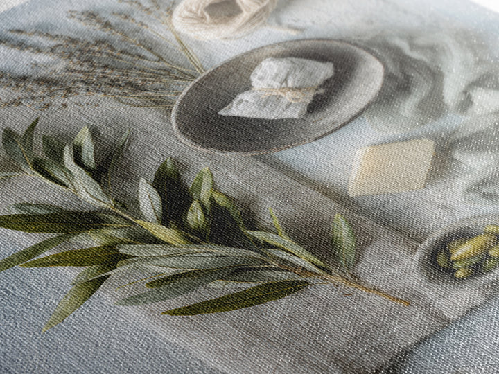 Lavender Sachet and Ribbon Still Life Framed Canvas Print, Laundry Room Art, Home Decor, Living Room Decor, Fine Art, Clean, LRA-2x3-1