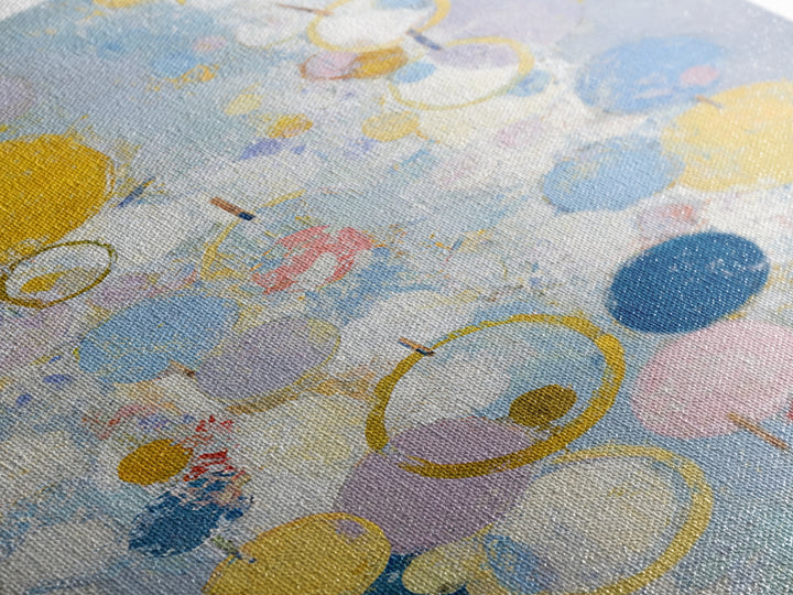 Soap Bubbles Rendered as Playful Abstract Circles Canvas Print, Laundry Room Art, Digital Wall Art, Living Room Decor, Clean, LRA-2x3-62