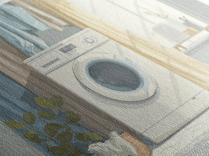 Washing Machine Icon Graphic Without Text Framed Canvas Print, Laundry Room Art, Laundry Room Decor, Living Room Decor, Clean, LRA-3x2-86
